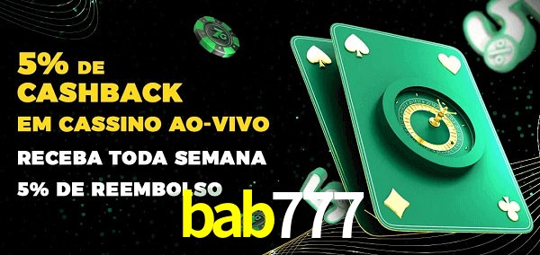 Promoções do cassino ao Vivo bab777
